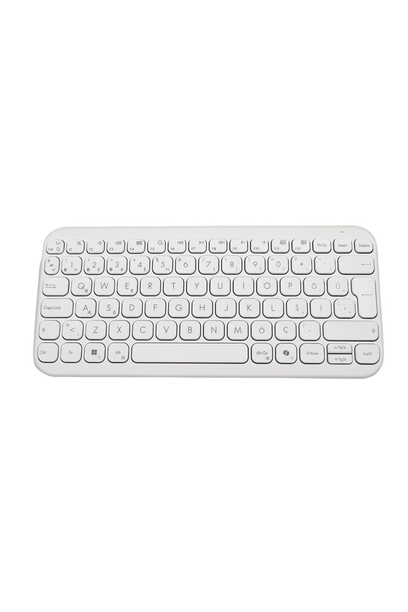 ASUS Marshmallow KW100 Beyaz Kablosuz Türkçe Mac Uyumlu Klavye