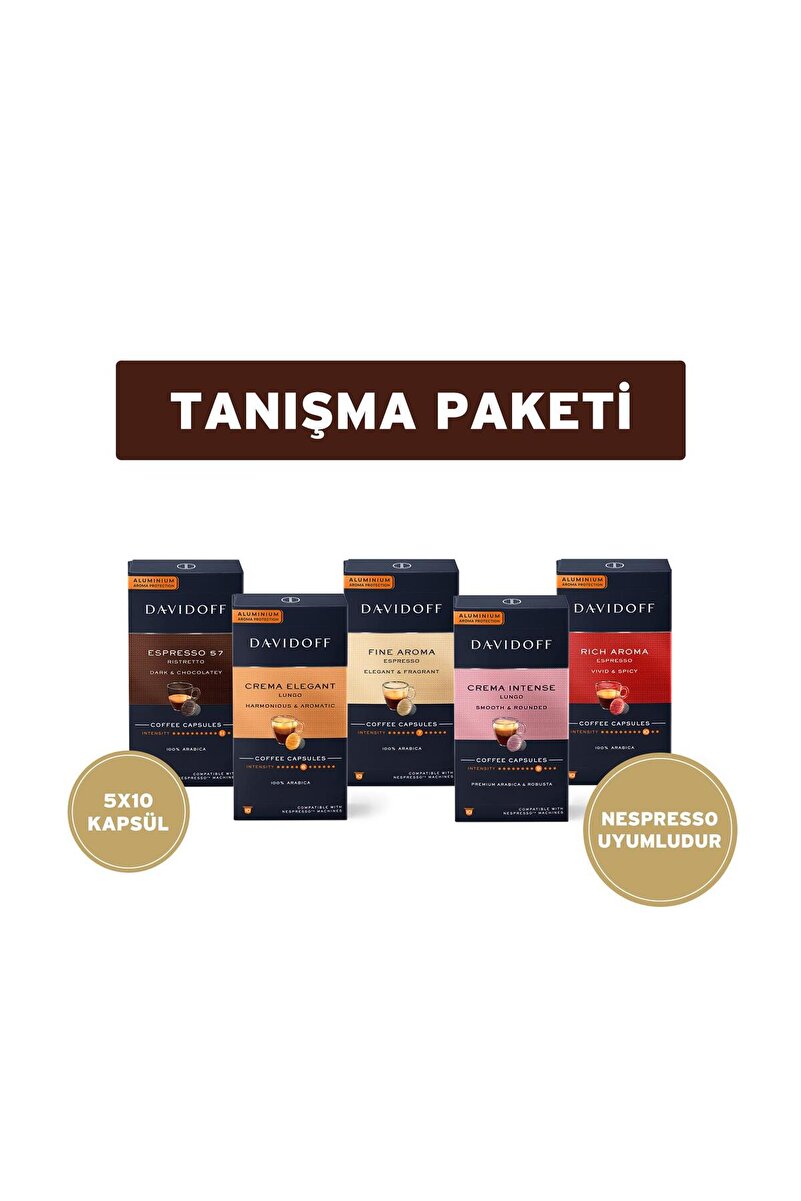 Davidoff Kapsül Kahve Tanışma Paketi 50'li - Nespresso Uyumlu