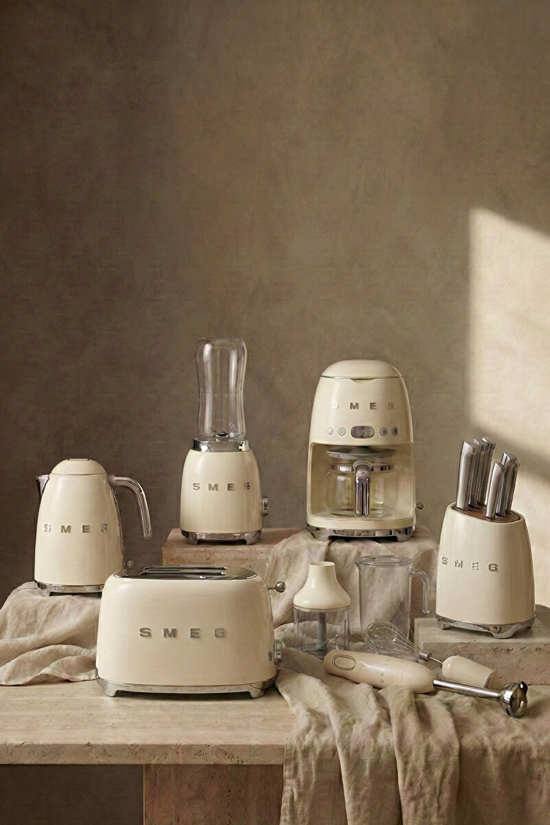 SMEG 50's Style Bella Casa Krem 6 Parça Wedding Set
