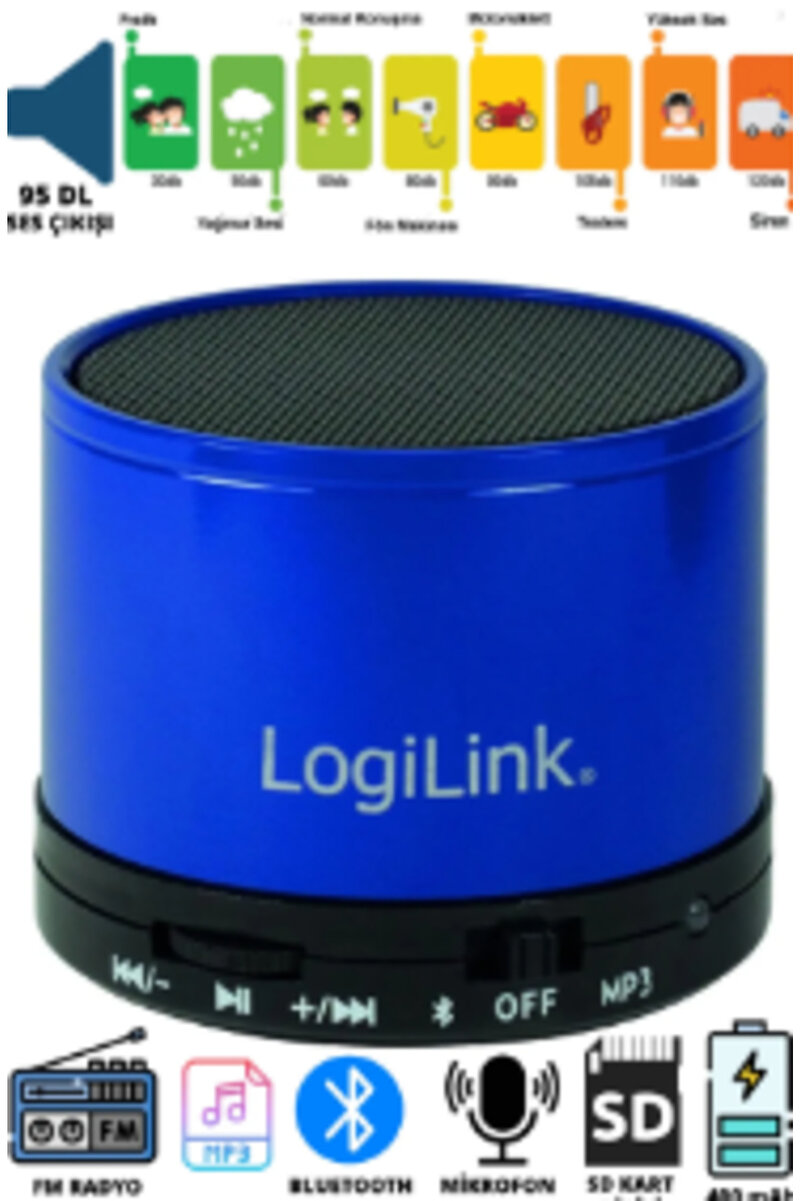 LogiLink MiniBeat Pro – Bluetooth & MP3 Destekli Taşınabilir Hoparlör