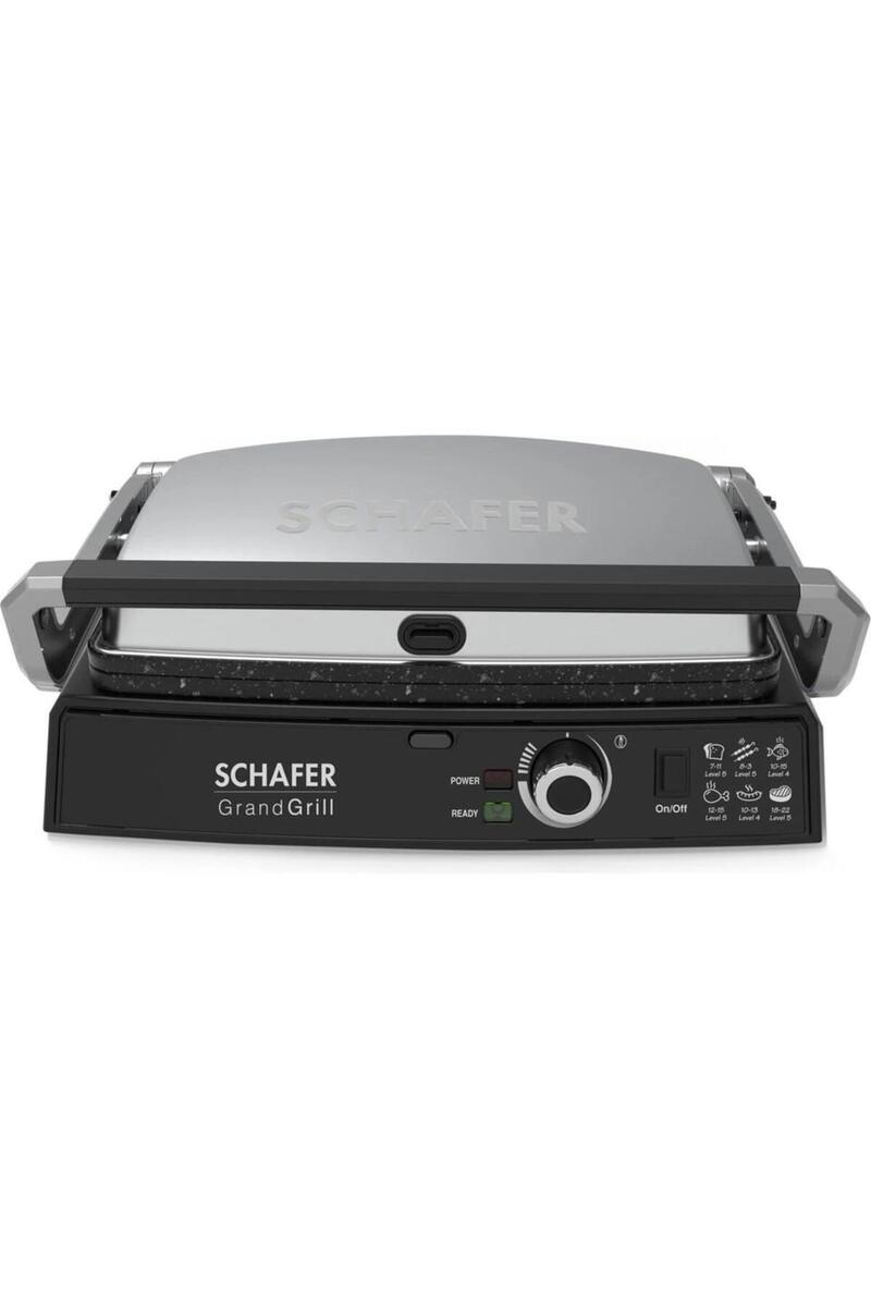 Schafer Grand Grill Tost ve Izgara Makinesi – İnox