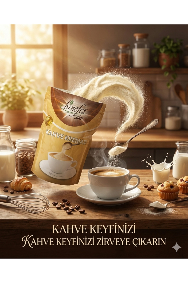 kahveciayhan 500g Kahve Kreması Süt Tozu Büyük Boy Paket Yumuşak İçim