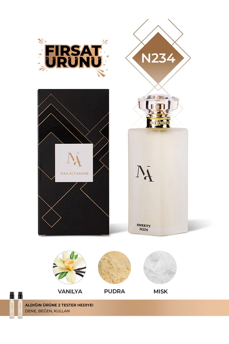 Maa Althahab N234 Şekerli Kadın Parfümü 50ML