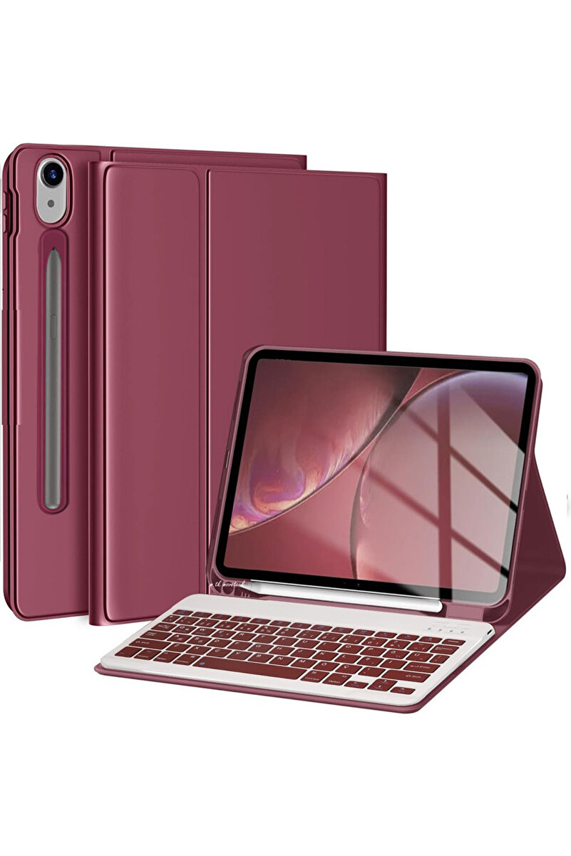m.tk moveteck Galaxy Tab S9 Fe/s10 Fe/S10 Lite 10.9 Uyumlu Kalem Bölmeli Bluetooth Türkçe Q Klavyeli Tablet Kılıfı