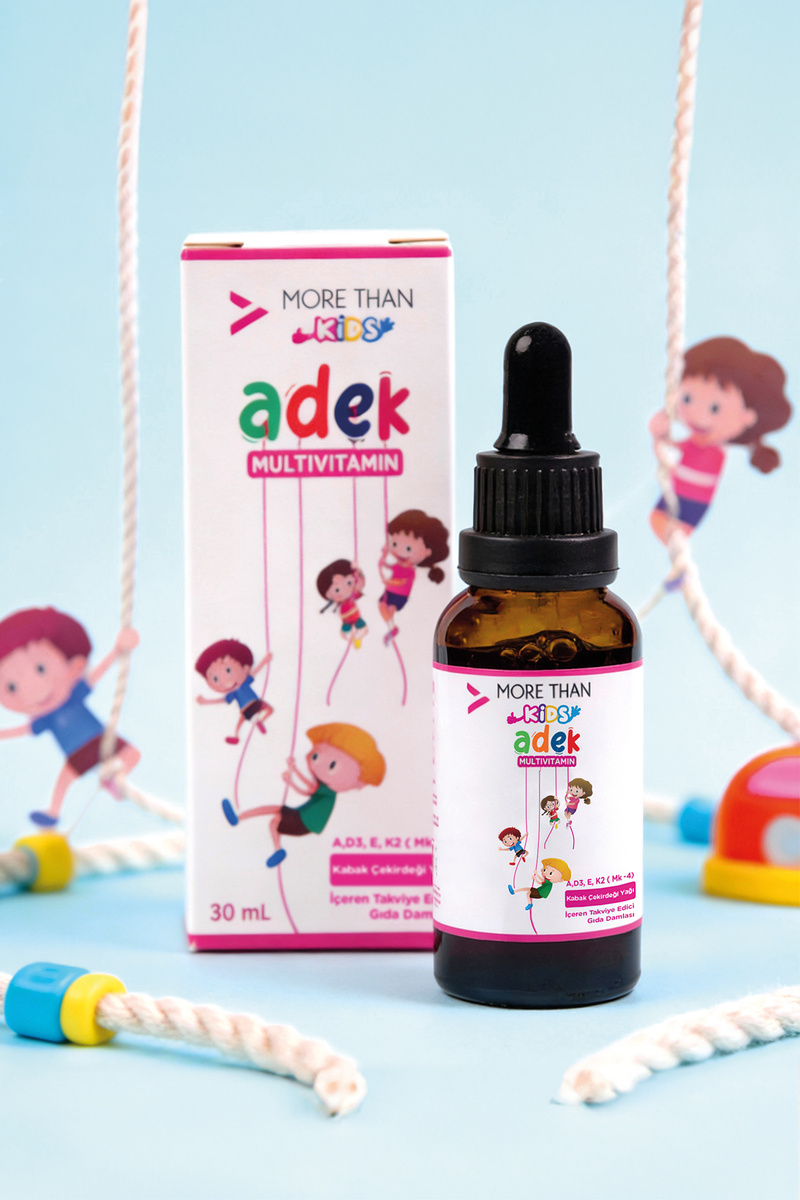 MORE THAN Adek Kids Multivitamin Damla 30 ml (A, D3, E, K2 Vitaminleri)