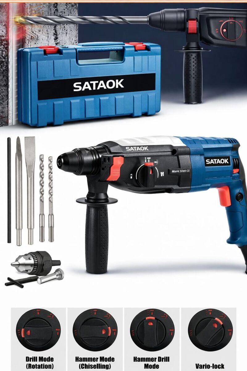 Sataok 850 W Profesyonel Kırıcı Delici Darbeli Hilti Matkap 2-28mm