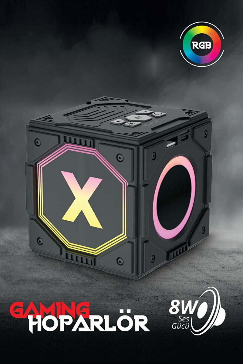 Piranha 7848S Kablosuz TWS RGB Bluetooth Hoparlör | 8W Ses Gücü | BT 5.3 | USB & TF Kart Girişli