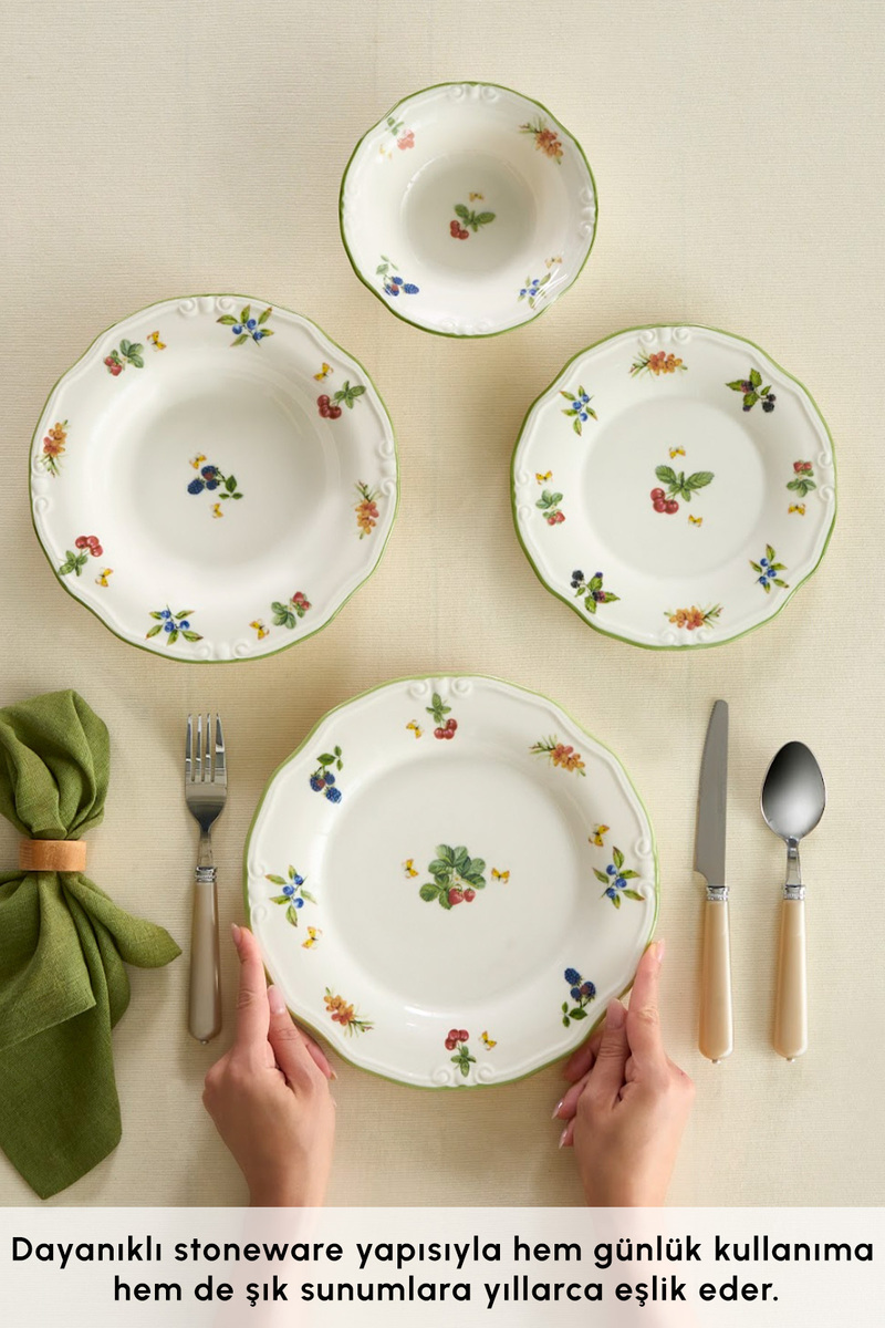 Emsan Majestic Stoneware 24 Parça 6 Kişilik Yemek Takımı