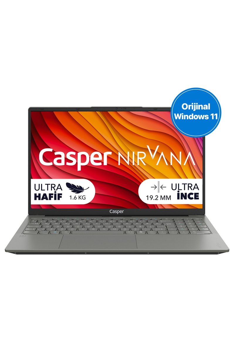 CASPER Nirvana X650 i7-13620H 16GB DDR5 500GB SSD W11H 15.6" Laptop X650.1362-BV00A-G-F
