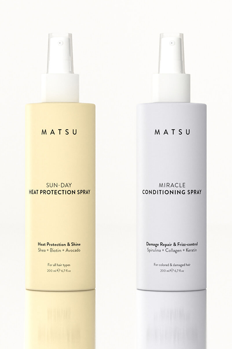 MATSU Sun-Day Isı Koruyucu Sprey & Miracle Mucizevi Onarıcı Sprey İkili Bakım Seti