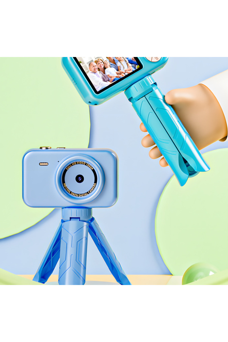 idragon Y11 Mavi Dijital Fotoğraf Makinesi Çocuk Mini 1080P Hd Kamera Mp3 Çalar, Oyun, Video Kaydedici