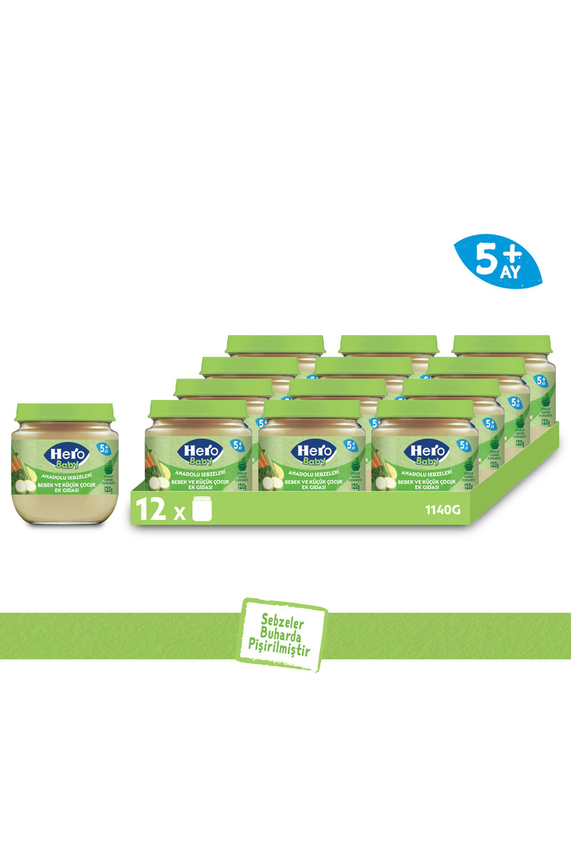 Hero Baby Anadolu Sebzeleri Kavanoz Mama 120g x12