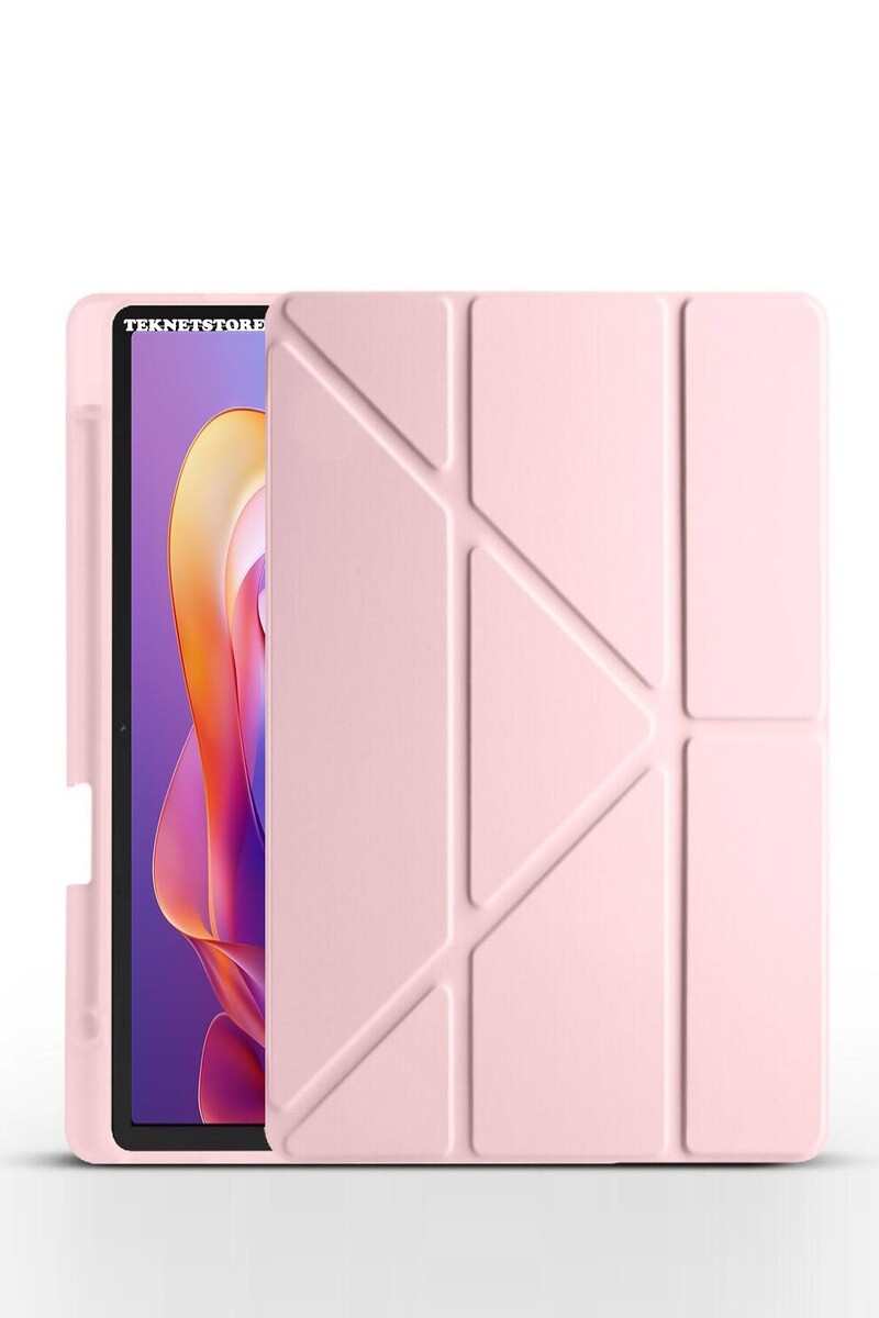 TEKNETSTORE Xiaomi Redmi Pad 2 11 İnç Uyumlu Kılıf Stand Kalem Bölmeli Akıllı Trifolding Silikon Koruyucu Kapak
