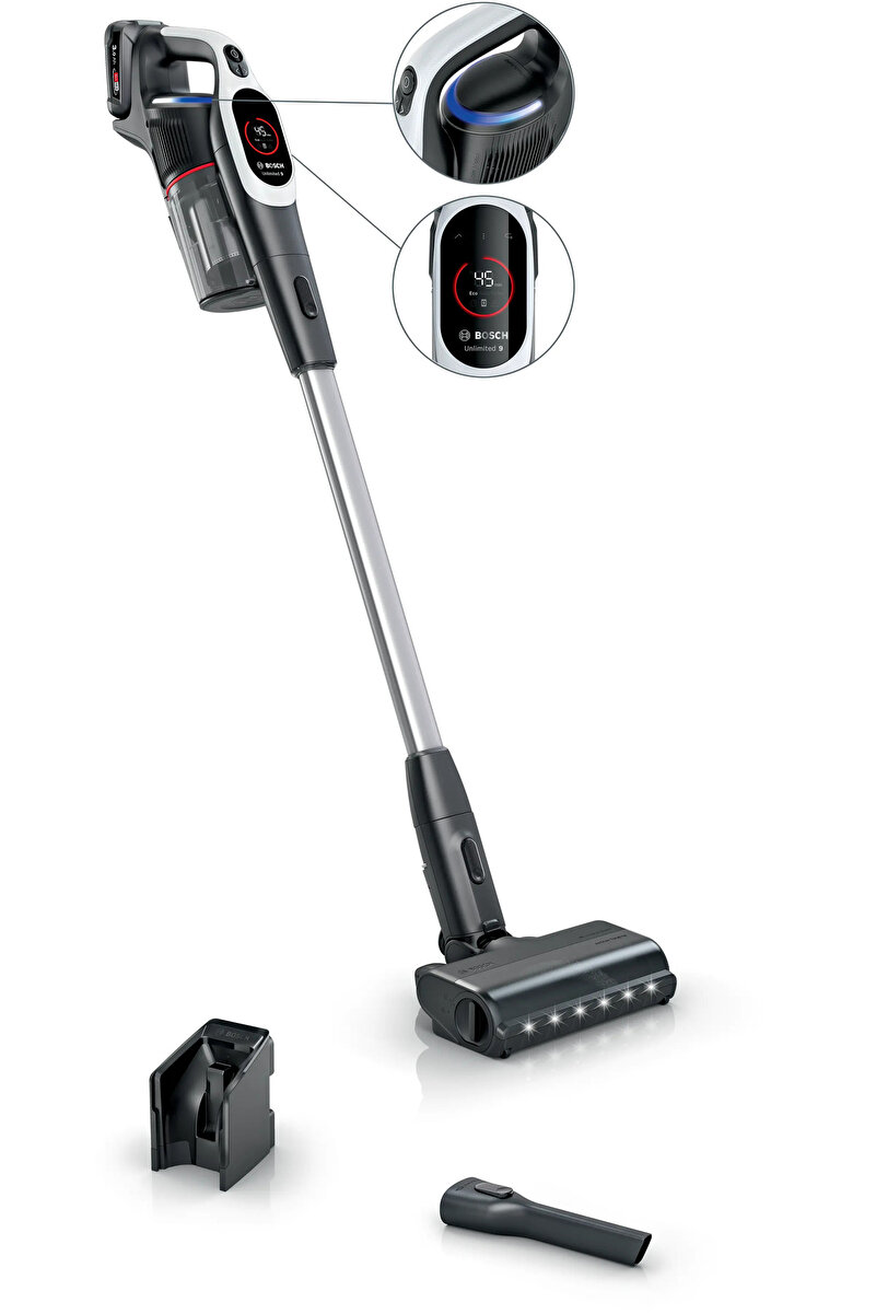 Bosch Şarjlı Süpürge Unlimited 9 Beyaz