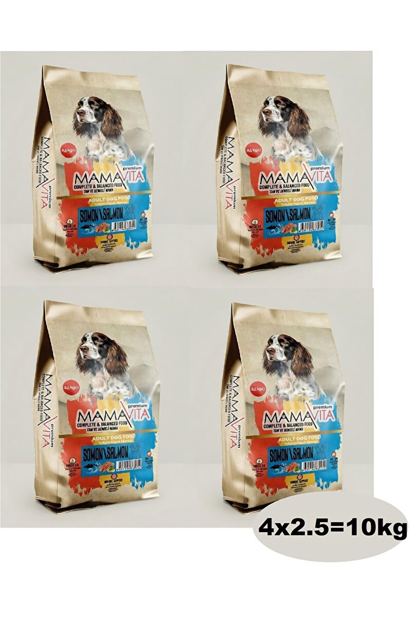 MamaVita Somonlu Yetişkin Köpek Kuru Maması 10 Kg (2.5 Kg X 4 Adet )