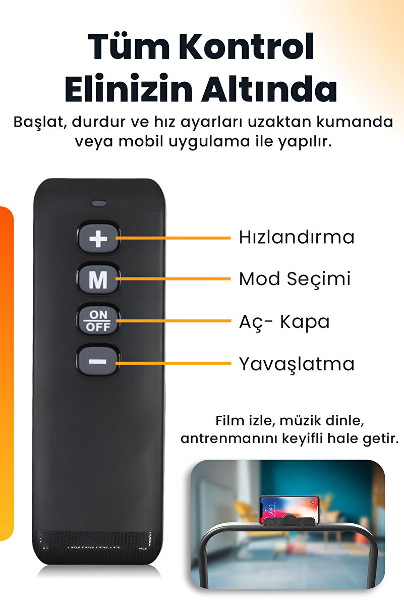 Dorimo Basic Katlanabilir Ev Tipi Koşu Bandı Sessiz Motor Uzaktan Kumanda Bluetooth
