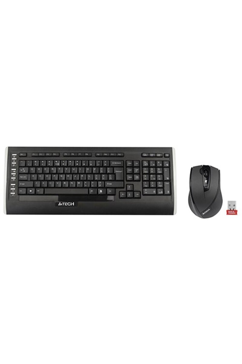 A4 Tech 9300F V-Track 2.4GHz Kablosuz Siyah Q Klavye & Mouse Set