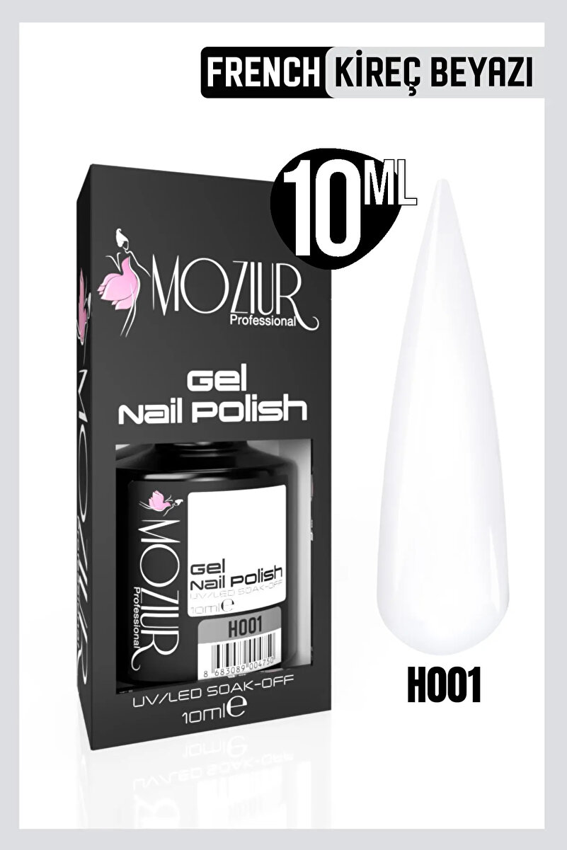 MOZIUR Kalıcı Oje Uv Led H001 KİREÇ BEYAZI (ANA RENKLER) 10ml