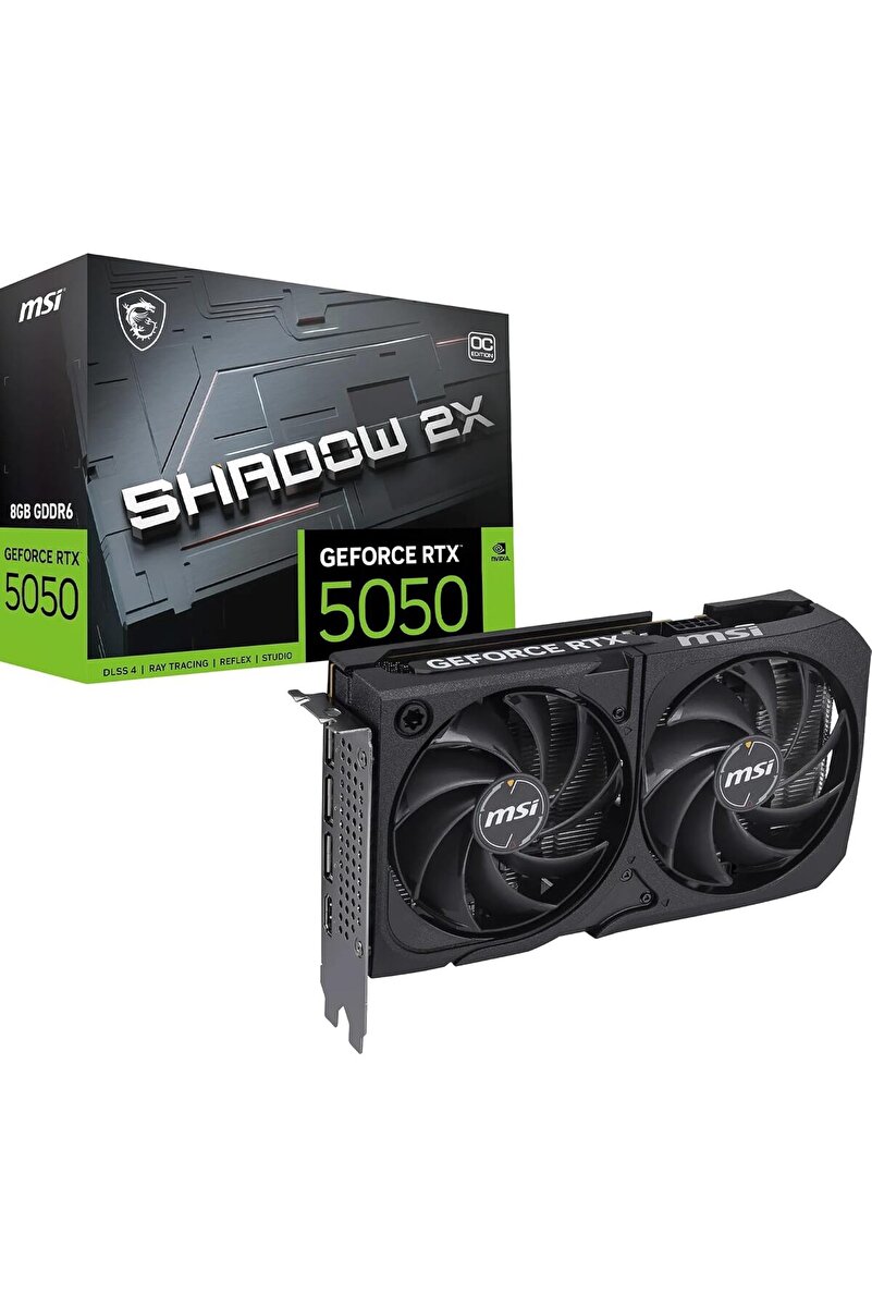 MSI VGA GeForce RTX 5050 8G SHADOW 2X OC RTX5050 8GB GDDR6 128B DX12 PCIE 5.0 X16 (3XDP 1XHDMI)