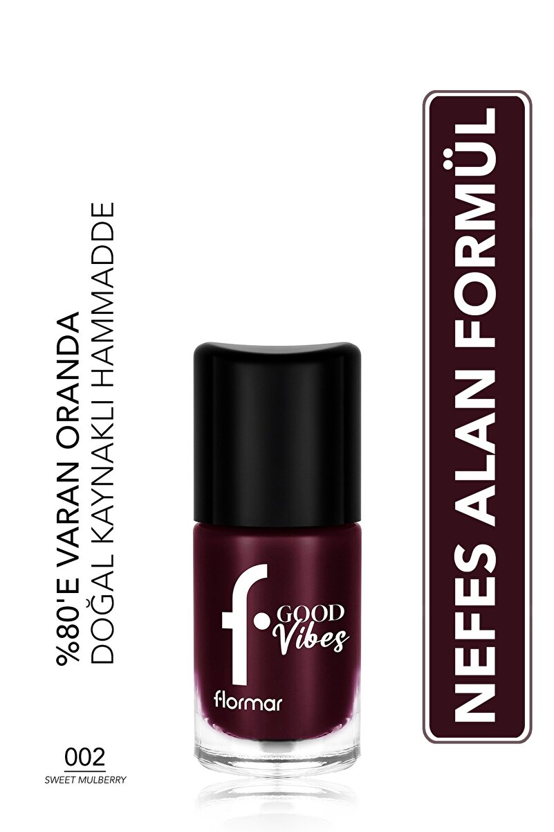 Flormar Good Vibes Yüksek Pigmentli & Parlak Bitişli Nefes Alabilen Oje