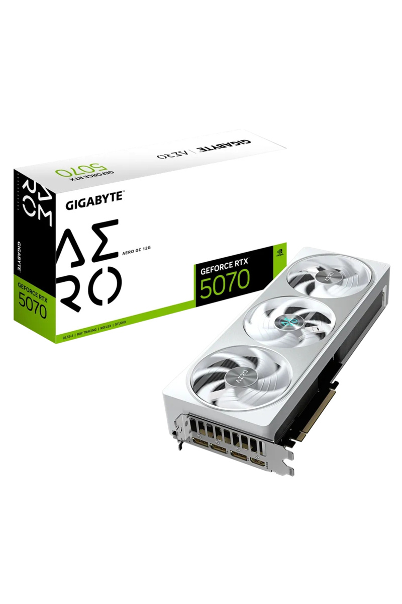 Gigabyte GeForce RTX 5070 AERO OC 12G GV-N5070AERO OC-12GD GDDR7 192Bit Gaming (Oyuncu) Ekran Kartı
