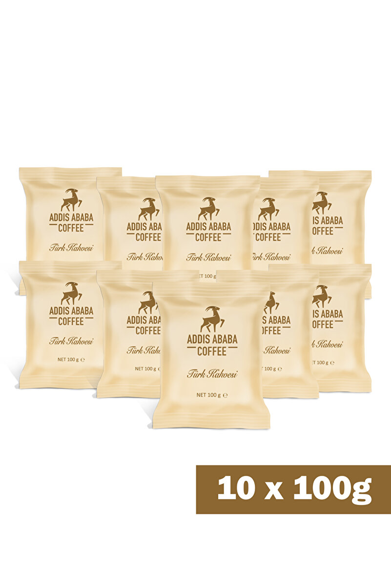 Addis Ababa Coffee Orta Kavrulmuş Türk Kahvesi 10x100 Gr.