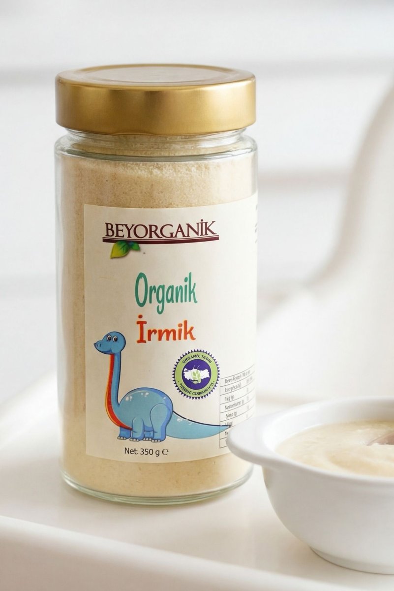 BEYORGANİK Organik İrmik 350gr (PESTİSİT VE AFLATOKSİN ANALİZLİ) CAM