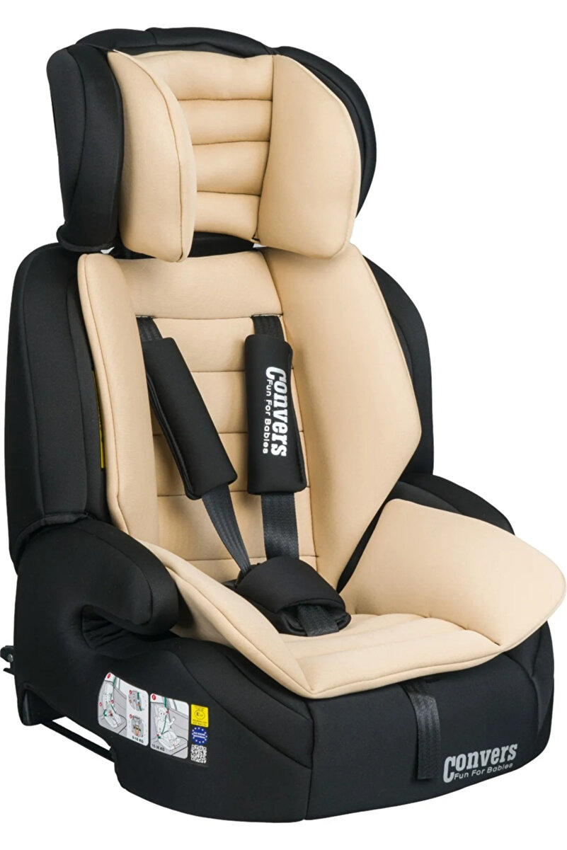 Convers Crazz Pro Isofixli Bebek Çocuk Oto Koltuğu 9-36 Kg Bej