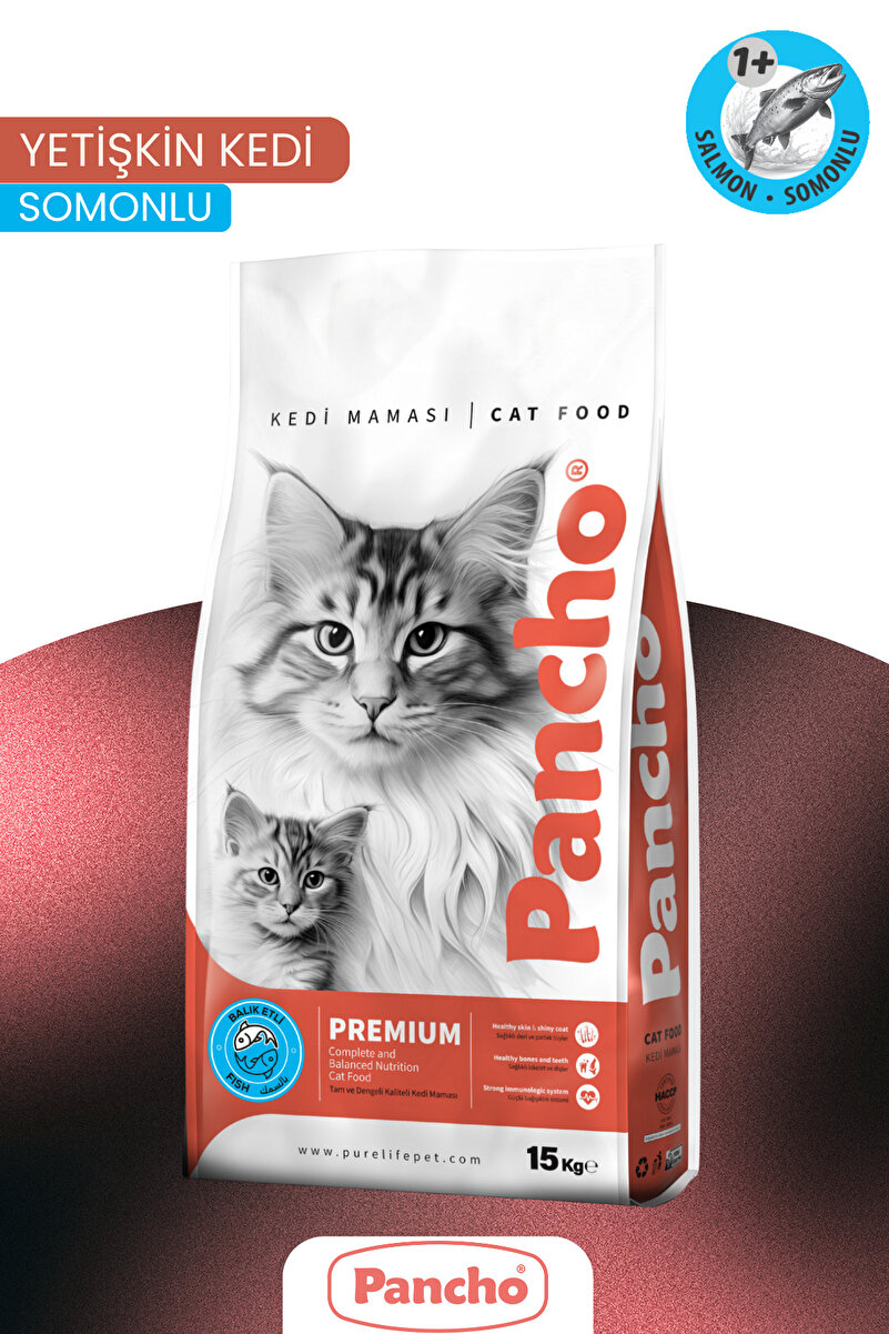 PANCHO Somon Balık Etli Yetişkin Kedi Maması 15 Kg