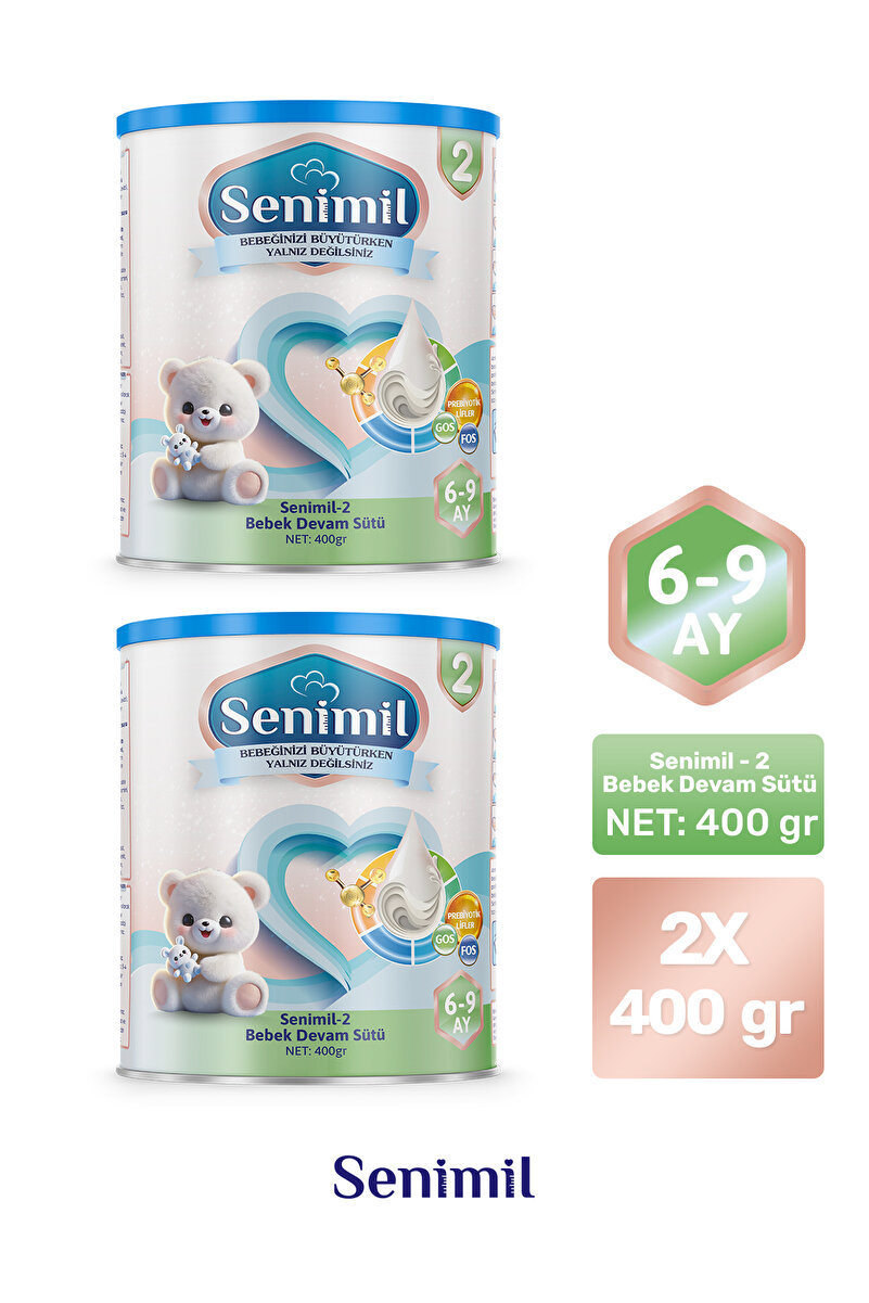 SENİMİL Senimil-2 Bebek Devam Sütü 400 Gr (6-9 AY) 2 Li Avantaj Paketi