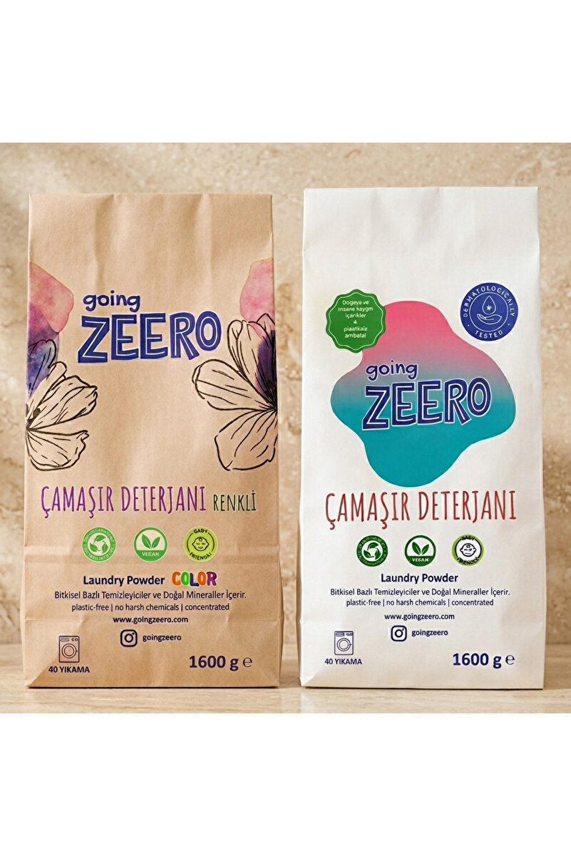 Going Zeero 2'li Çamaşır Deterjanı Seti - Renkliler & Beyazlar için