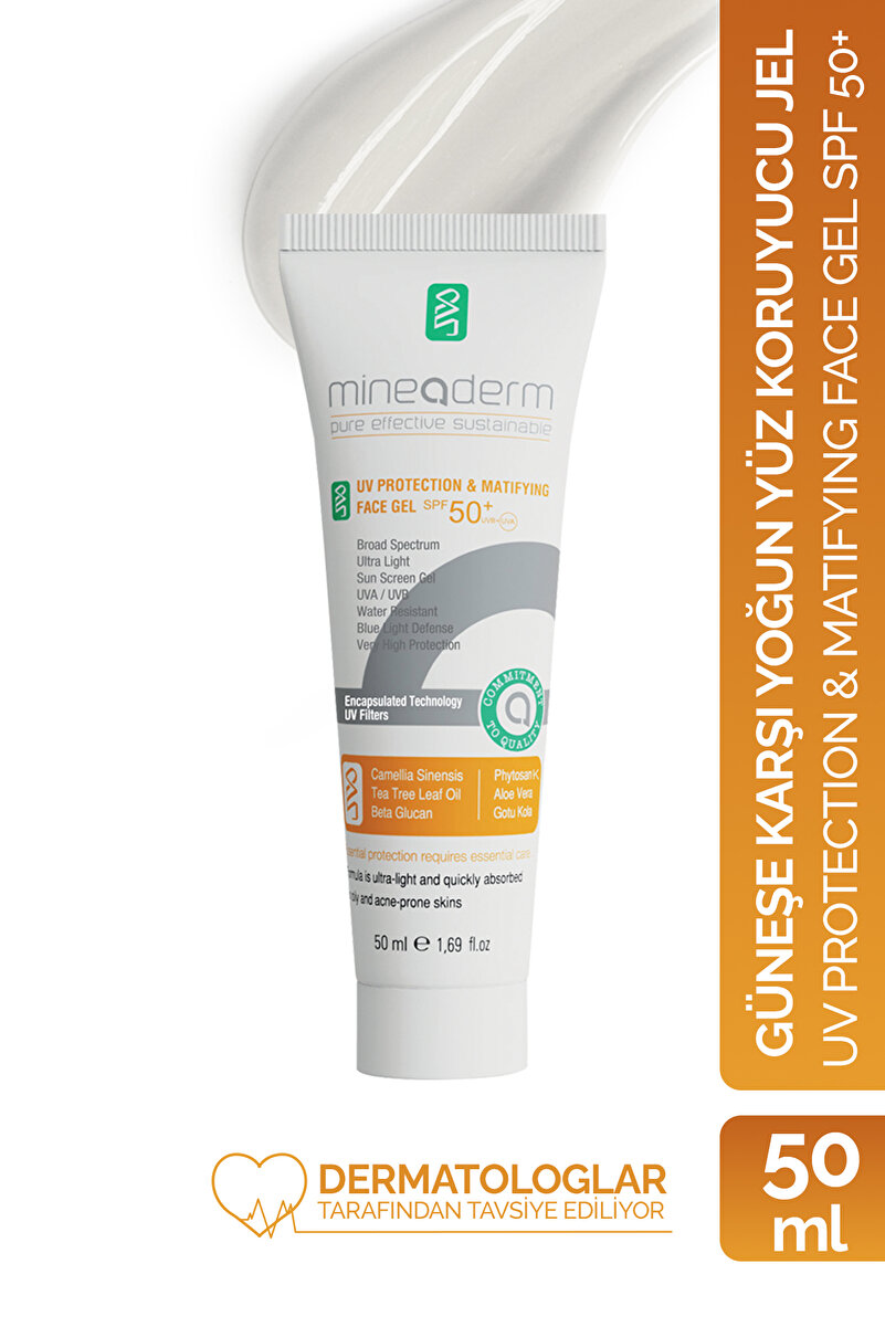 mineaderm Akne Karşıtı Ve Matlaştırıcı Güneş Kremi SPF 50+/uv Protection & Mattifying Face Gel Spf 50+