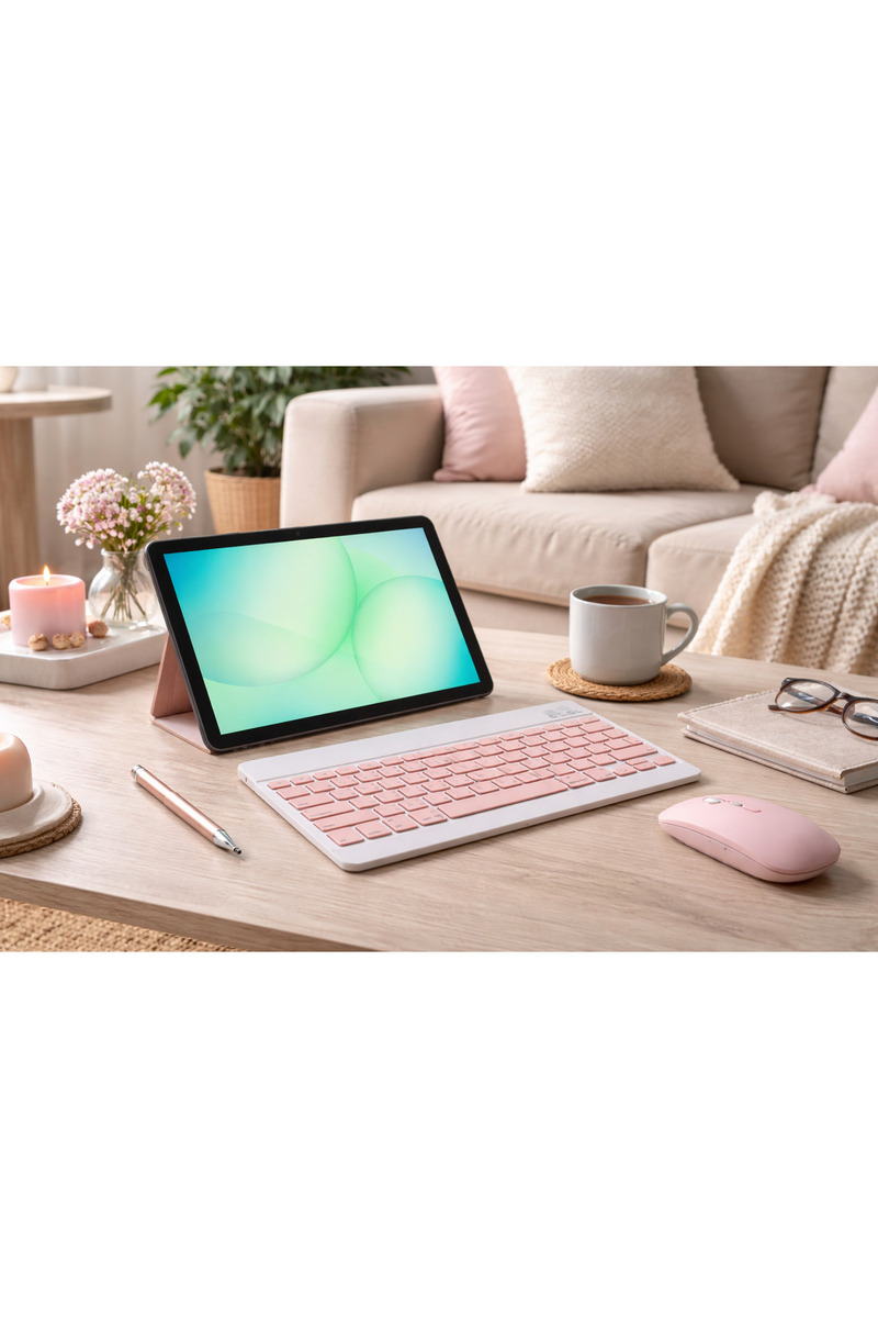 Samsung Galaxy Tab A11 8gb 128gb 8.7'' TABLET+PEMBE KILIF+KALEM+PEMBE KLAVYE MOUSE+ÇANTA HEDİYELİ