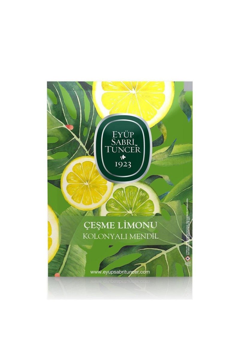 Eyüp Sabri Tuncer 50li Mendil Çeşme limonu Kolonyalı (9,3 x 12,5) Doypack