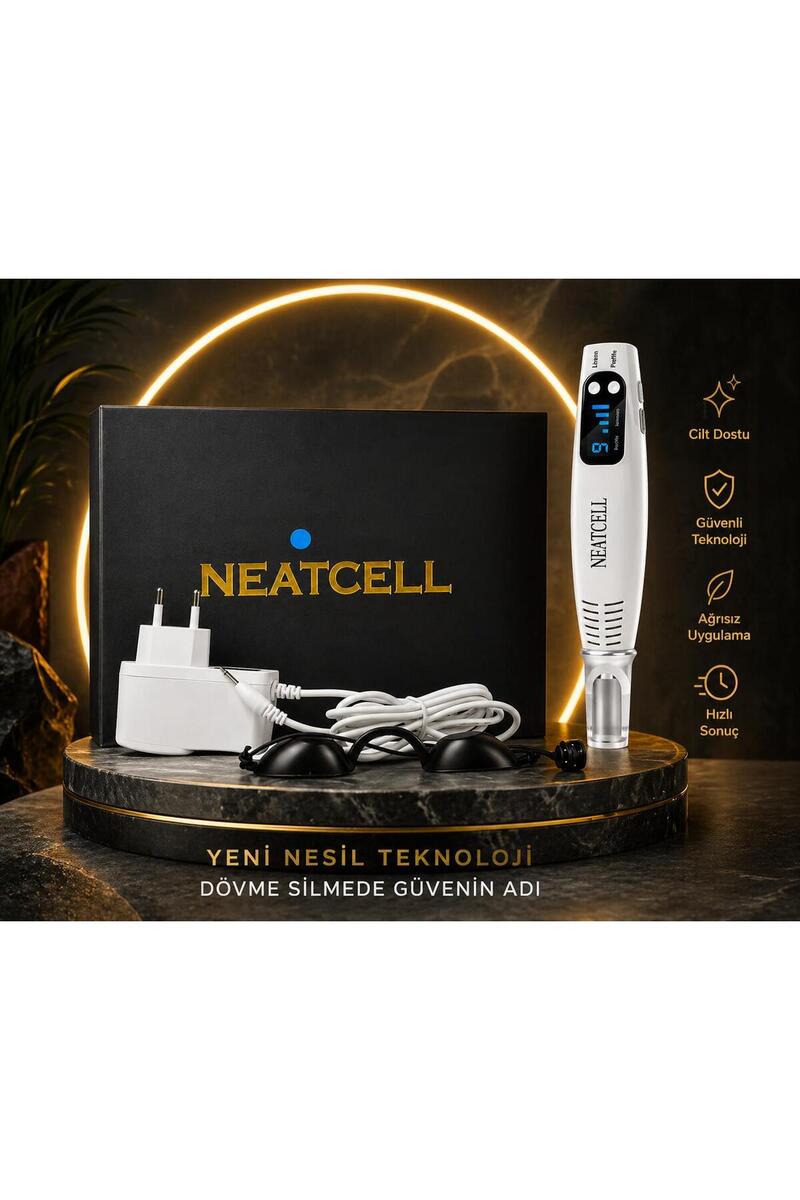 Types Neatcell Mini Karbon cihazı çil, siğil, dövme ve kaş silme Mavi renk