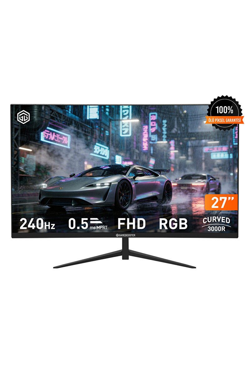 GAMEBOOSTER FF24 27'' 240Hz FHD 0.5ms HDMI+DP RGB Curved Gaming Monitör (Sıfır Ölü Piksel Garantili)