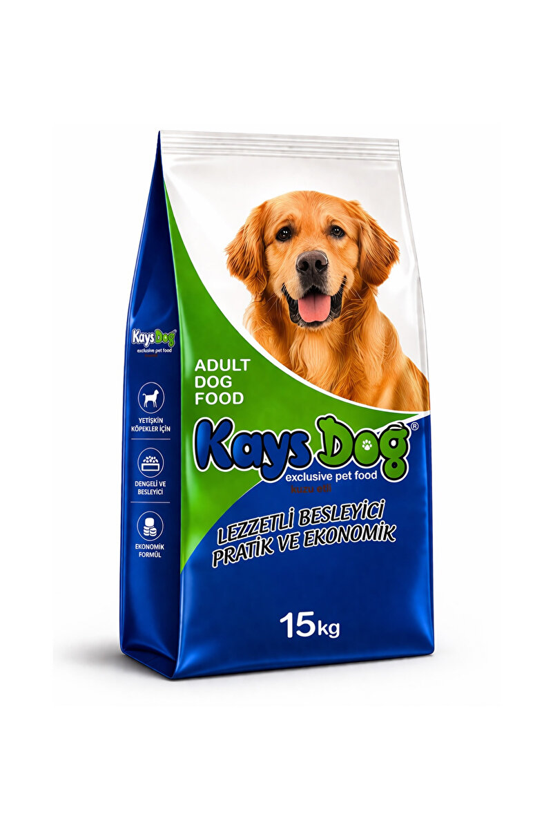 Kays Dog Kuzu Etli ve Pirinçli Yetişkin Kuru Köpek Maması 15 Kg