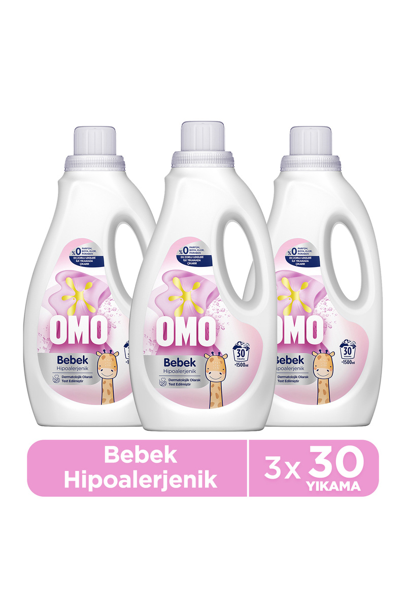 Omo Bebek Sıvı Deterjan 1500 ml x3