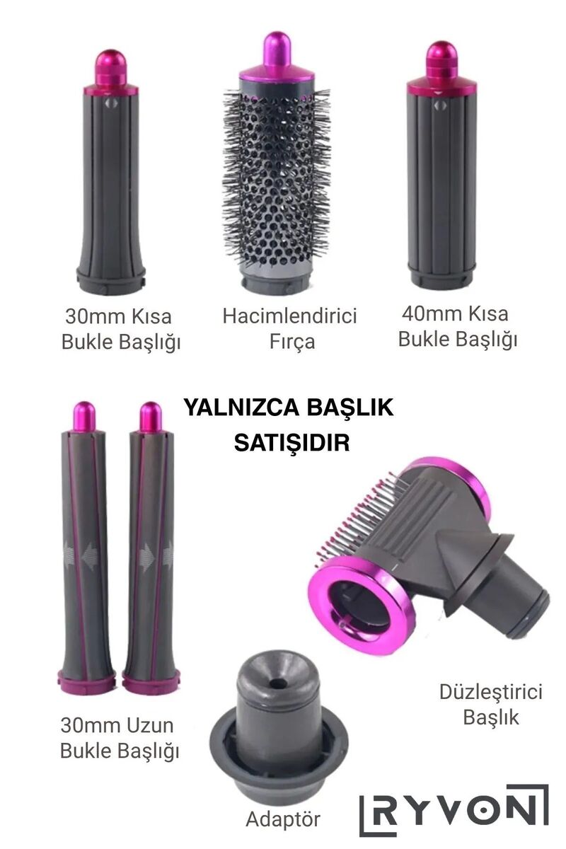 RYVON Saç Kurutma ve Şekillendirici için Ekstra 7 Başlık