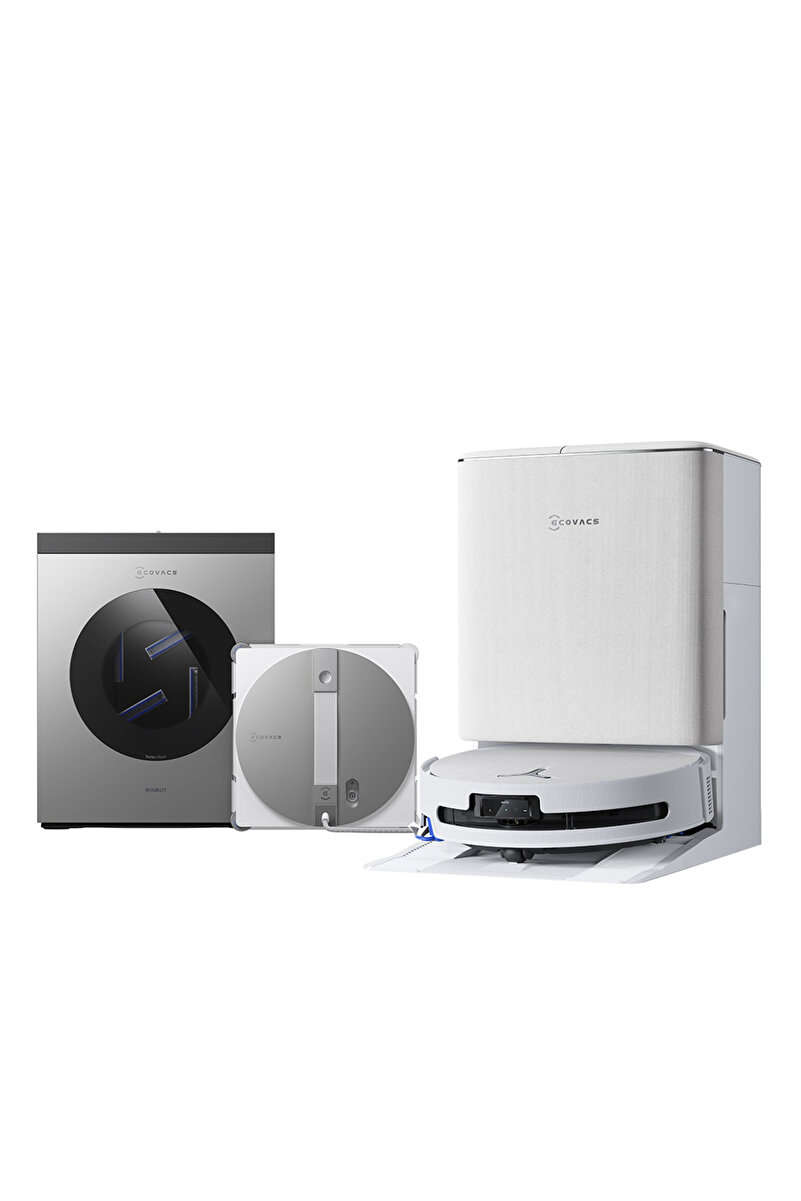 Ecovacs T90 Omni Robot Süpürge ve W3 Omni Cam Silme Robotu 2li Temizlik Seti