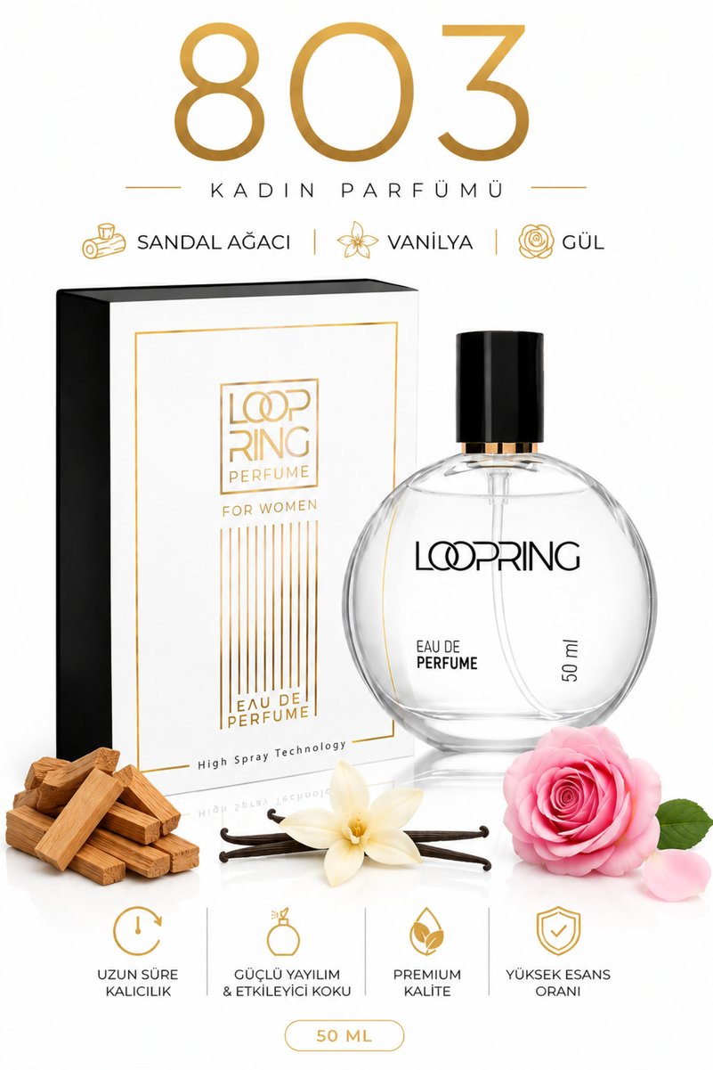 Loopring Perfume 803 Sexy Kadın Parfüm EDP 50 ML Kalıcı Çekici Oriental