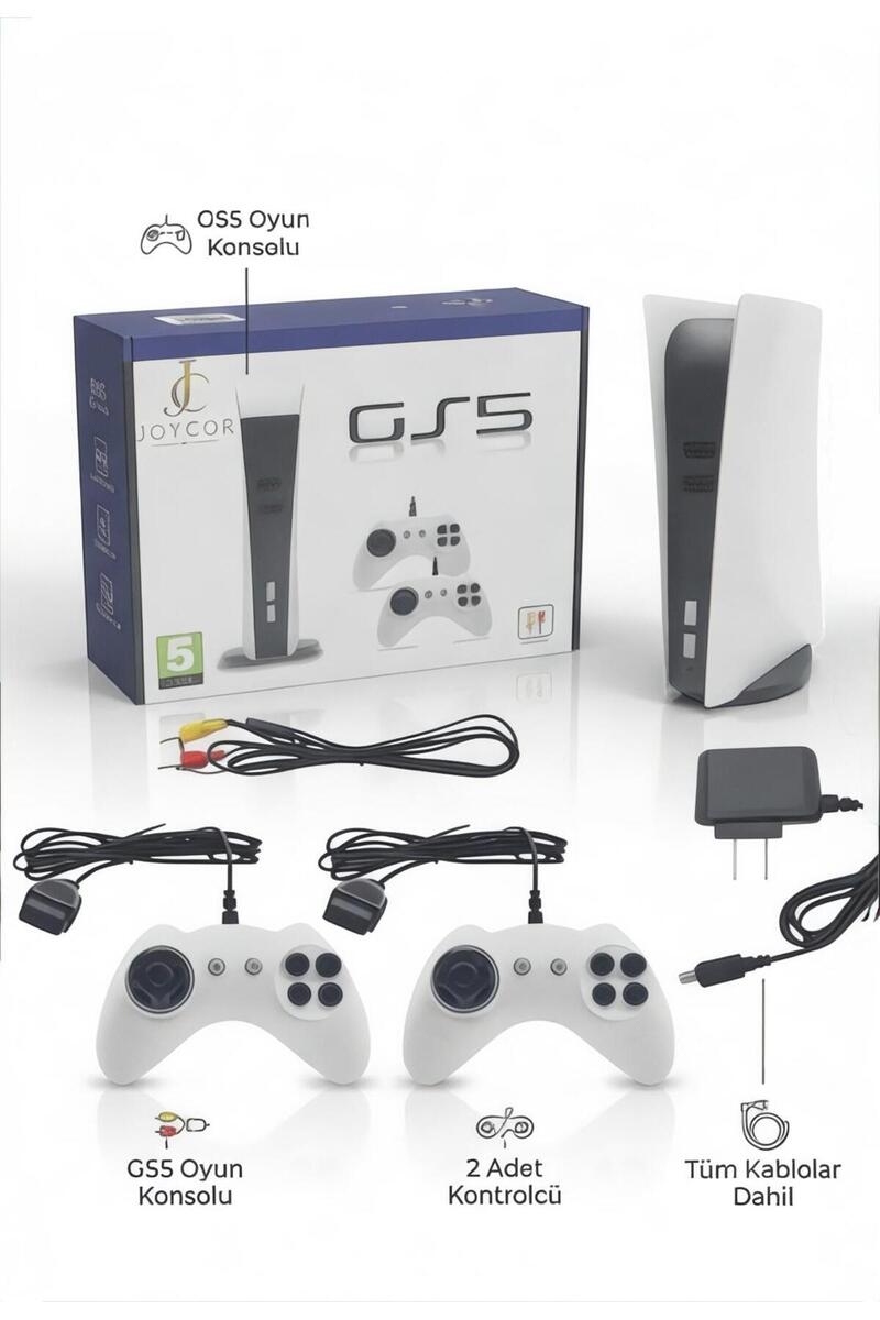 JOYCOR G155 Retro Oyun Konsolu 200 Oyunlu AV/RCA Girişli Eski Tip Nostalji Atari Oyun Cihazı 2 Joystıckli