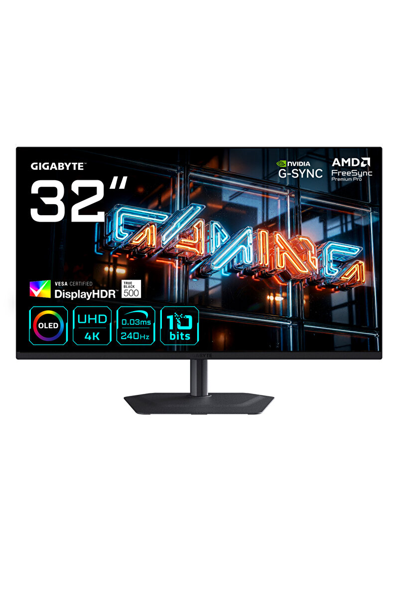 Gigabyte MO32U24 31.5″ 240Hz 0.03ms FreeSync Premium Pro DisplayHDR True Black 500 4K UHD QD-OLED Ga