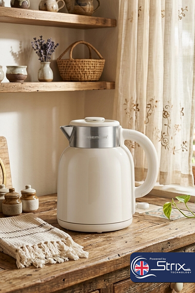 Premier PRK 2515 Paslanmaz Çelik Hazneli Su Isıtıcısı Cool Touch Kettle