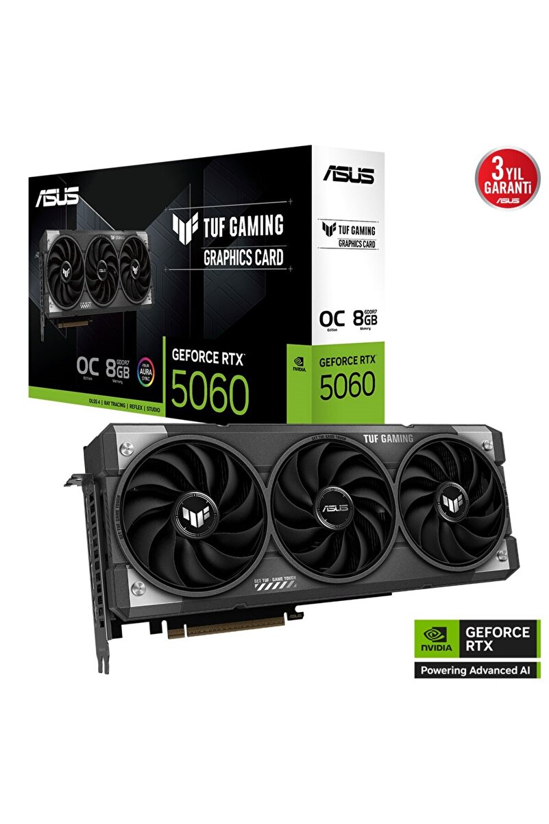 ASUS TUF-RTX5060-O8G-GAMING RTX5060 8GB DDR7 128Bit 3xDP/1xHDMI
