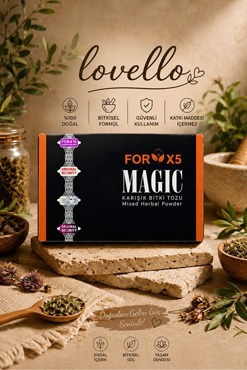 LOVELLO FORX5 Magic Milk Kahve Orijinal Hologramlı İştah Açmayı Destekleyen Karışık Bitki Tozu 30 Şase