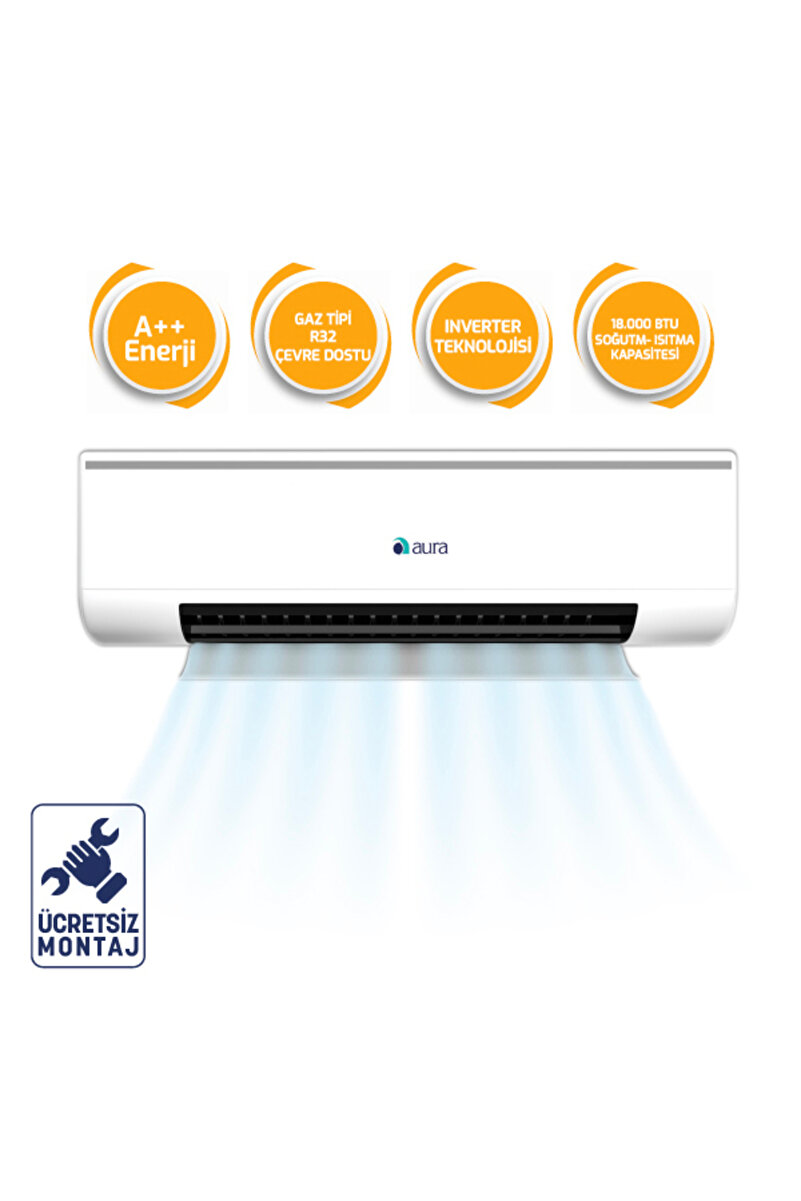 AURA Duvar Tipi Inverter Klima 18.000 Btu