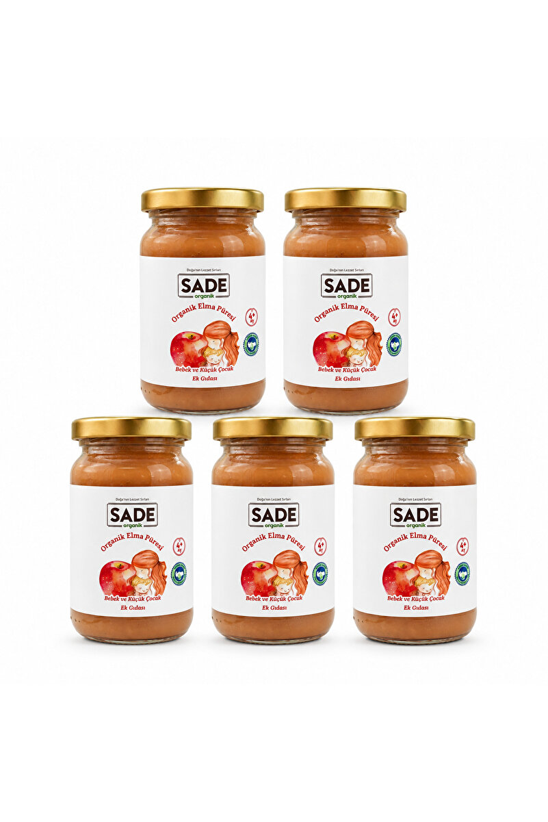 Sade Organik ELMA PÜRESİ 100 GR. 5 Lİ PAKET