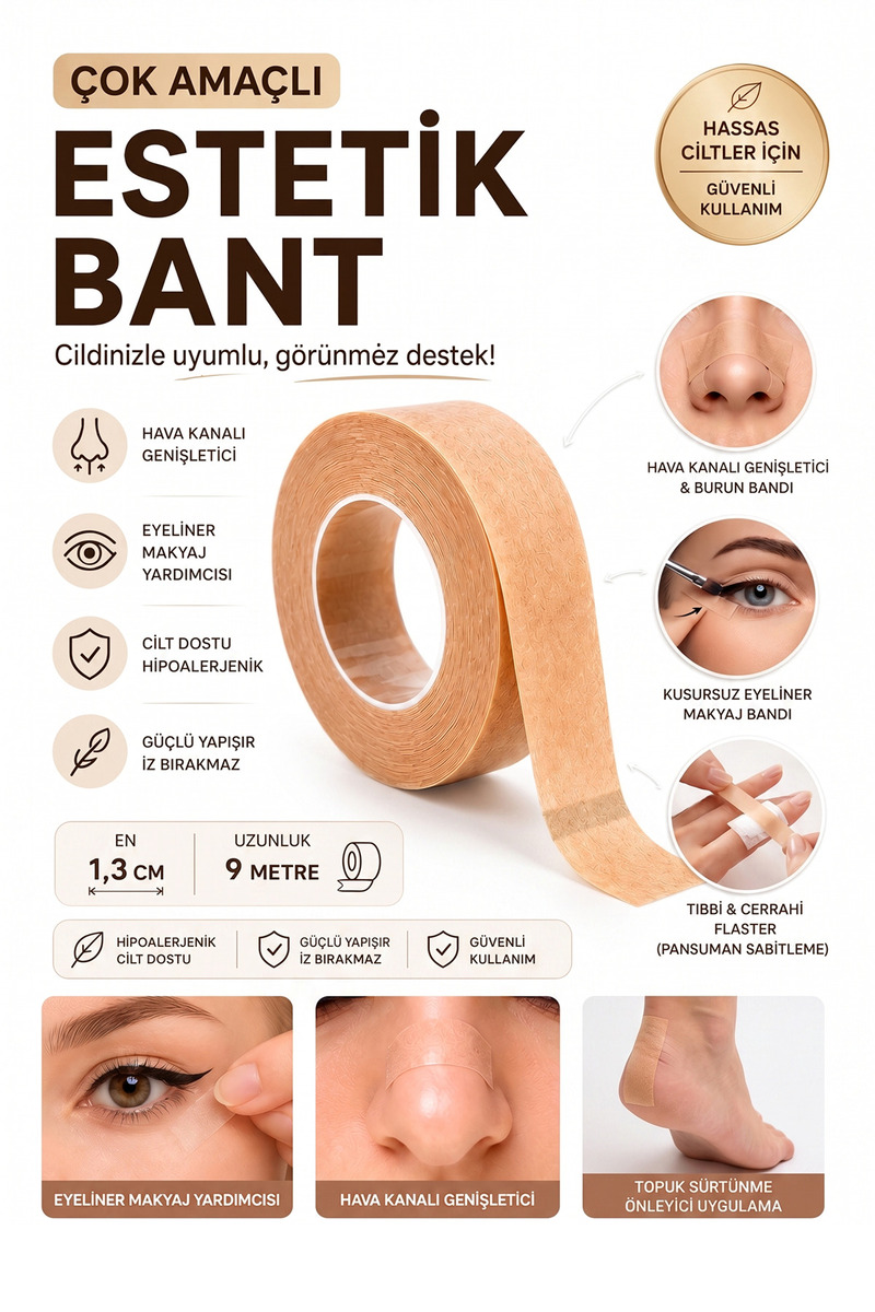 Soillium Makyaj Bandı Estetik Burun Eyeliner Far Şablonu Makyaj Şekillendirmek Kontür Fox Cat Eye İçin Band