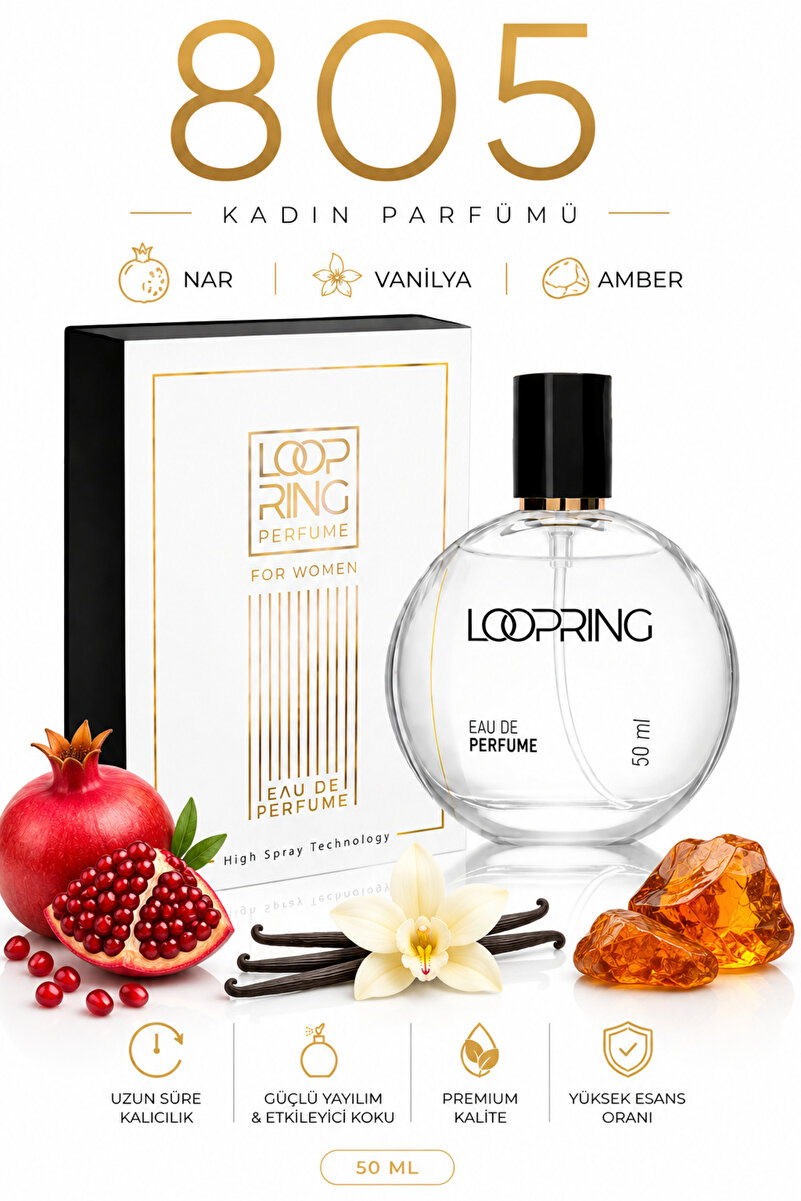 Loopring Perfume 805 Hypnosa EDP Kadın Parfüm 50 ML Premium Amber Vanilya